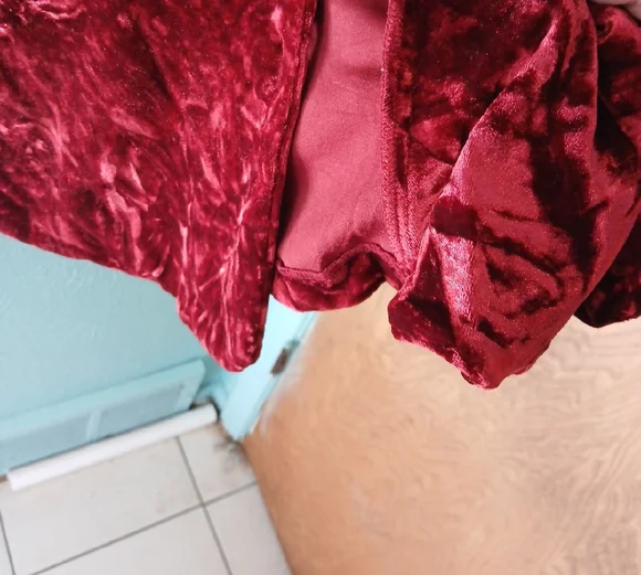 Antilia Femme Rich Red Velvet Top - Picture 9 of 9